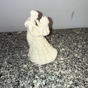 K's Collection Wedding Couple Figurine White Ceramic Dancing Bride Groom 6in